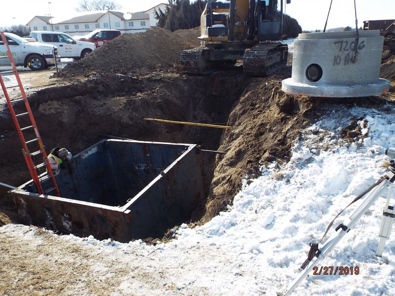 New manhole location