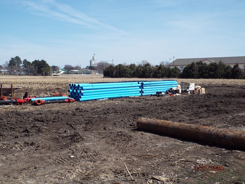 Water pipe waiting to be installed