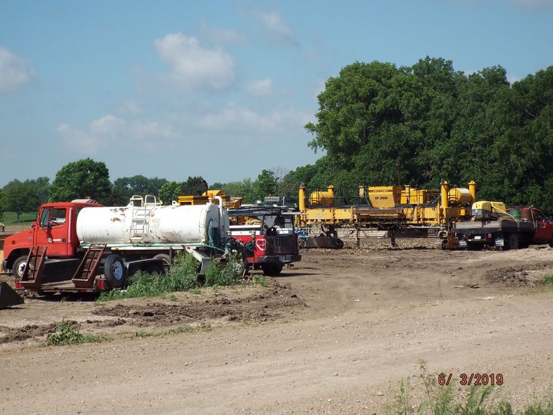 Equipment ready to install concrete