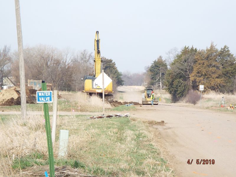 New Water Line Along 7th