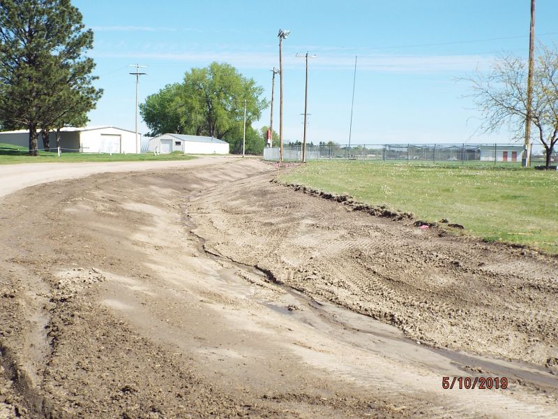 drainage ditch by ballfield