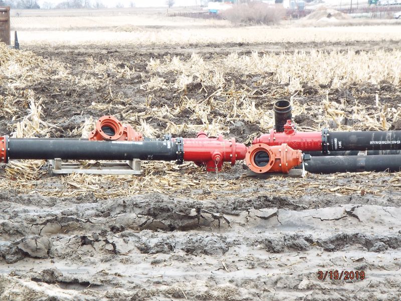 fire hydrants waiting for install